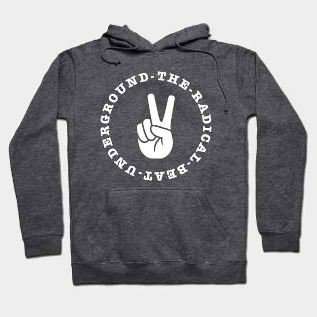 THE RADICAL BEAT UNDERGROUND White Logo Hoodie by Danny Germansen